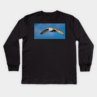 Barn Owl in Flight Kids Long Sleeve T-Shirt